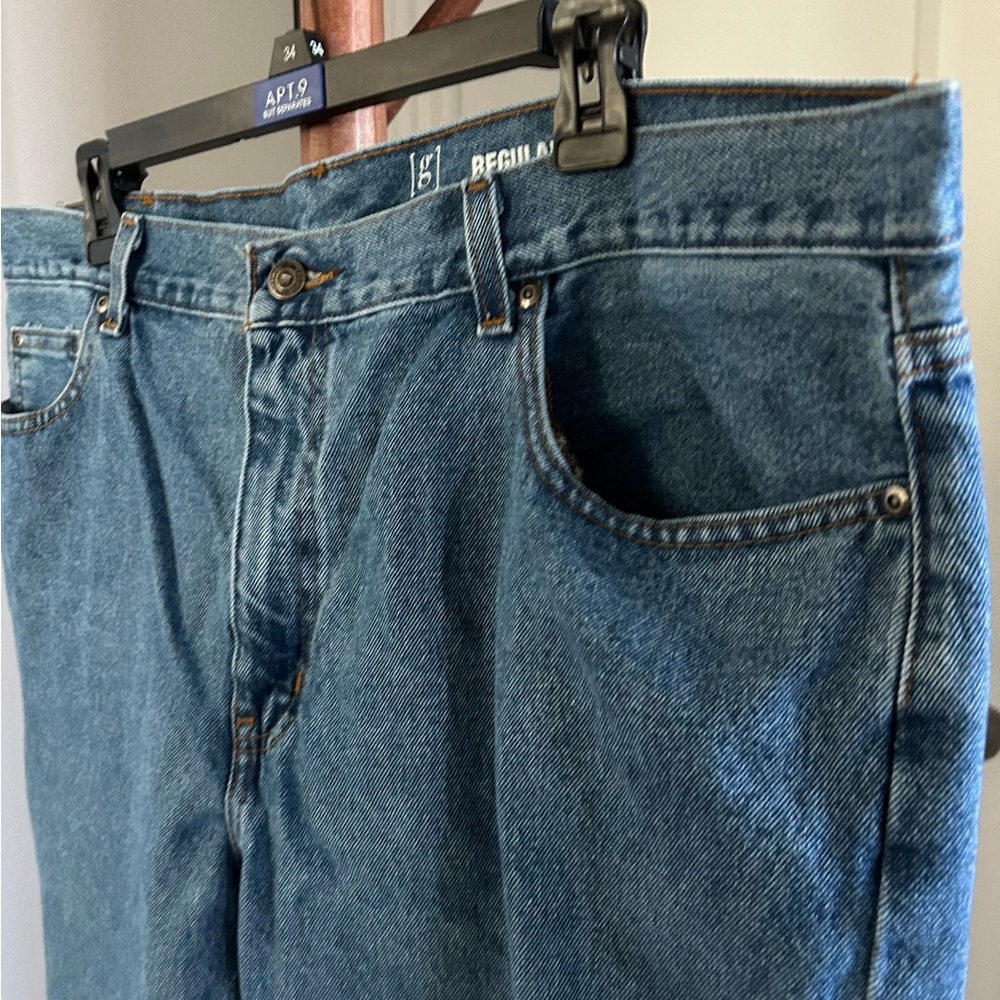 Men’s George Medium Wash Regular Fit Straight Leg Denim Jeans Size 42x32 |C64 - Picture 14 of 16